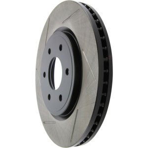 Nissan Pathfinder Brake Rotor (1) - Front Right - Stoptech - Slotted Sport - Black - `04-`12