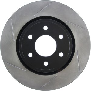 Nissan Pathfinder Brake Rotor (1) - Front Right - Stoptech - Slotted Sport - Black - `04-`12