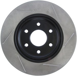 Nissan Pathfinder Brake Rotor (1) - Front Right - Stoptech - Slotted Sport - Black - `04-`12