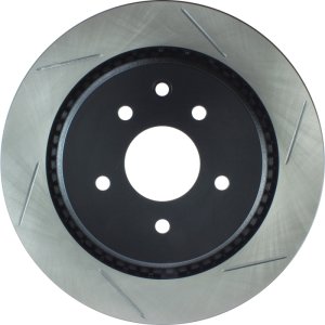 Infiniti G35 Brake Rotor (1) - Rear Left - Stoptech - Slotted Sport - Black - `07-`08