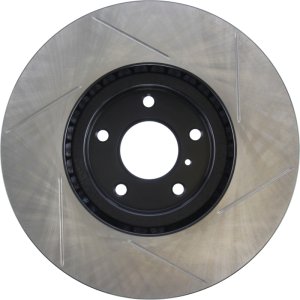Infiniti G35 Brake Rotor (1) - Front Right - Stoptech - Slotted Sport - Black - `07-`08