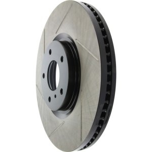 Infiniti Q60 Brake Rotor (1) - Front Right - Stoptech - Slotted Sport - Black - `14-`16