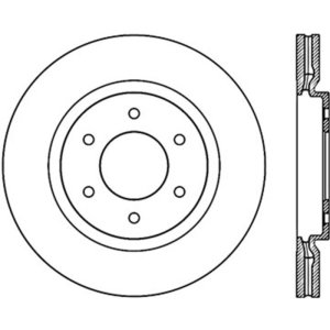 Nissan Armada Brake Rotor (1) - Front Right - Stoptech - Slotted Cryo - Black - `08-`18