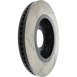 Infiniti QX56 Brake Rotor (1) - Front Left - Stoptech - Slotted Sport - Black - `08-`10