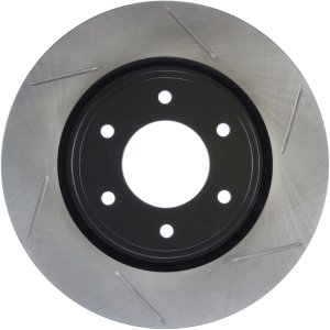 Nissan Titan Brake Rotor (1) - Front Left - Stoptech - Slotted Sport - Black - `07-`19