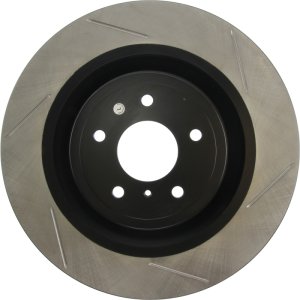 Infiniti M35 Brake Rotor (1) - Front Left - Stoptech - SportStop Slotted, Black E-Coated - Black - `12-`13
