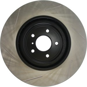 Infiniti M37 Brake Rotor (1) - Front Left - Stoptech - SportStop Slotted, Black E-Coated - Black - `11-`13