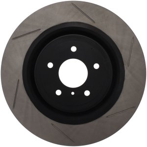 Infiniti QX70 Brake Rotor (1) - Front Left - Stoptech - SportStop Slotted, Black E-Coated - Black - 2014