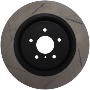 Infiniti M37 Brake Rotor (1) - Front Right - Stoptech - Slotted Sport - Black - `11-`13