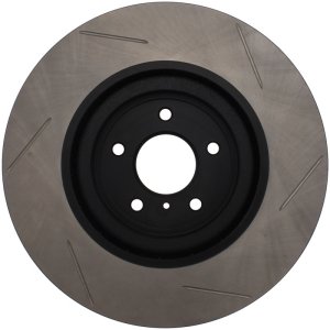 Infiniti Q60 Brake Rotor (1) - Front Right - Stoptech - Slotted Sport - Black - `14-`19