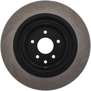 Infiniti Q60 Brake Rotor (1) - Rear Right - Stoptech - Slotted - Black - `14-`16