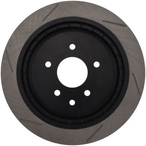 Nissan 350Z Brake Rotor (1) - Rear Right - Stoptech - Slotted - Black - 2009