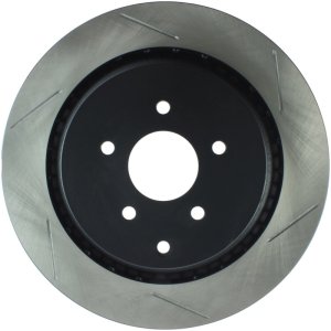 Infiniti M56 Brake Rotor (1) - Rear Left - Stoptech - Slotted Sport - Black - `11-`13
