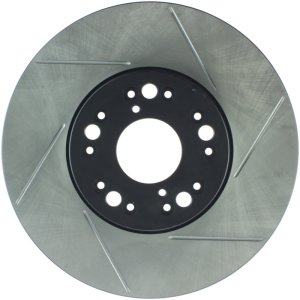Lexus IS300 Brake Rotor (1) - Front Left - Stoptech - Slotted Sport - Black - `01-`05
