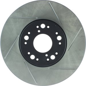 Lexus SC300 Brake Rotor (1) - Front Left - Stoptech - Slotted Sport - Black - `99-`00