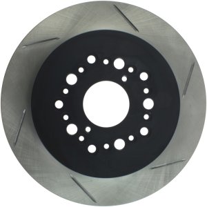 Lexus LS400 Brake Rotor (1) - Rear Left - Stoptech - Slotted - Black - `95-`00