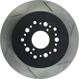 Lexus SC400 Brake Rotor (1) - Rear Left - Stoptech - Slotted - Black - `92-`00