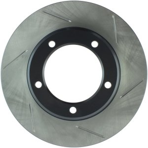Lexus LX470 Brake Rotor (1) - Front Left - Stoptech - Slotted Sport - Black - `98-`07