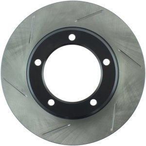 Lexus LX470 Brake Rotor (1) - Front Right - Stoptech - Slotted Sport - Black - `98-`07