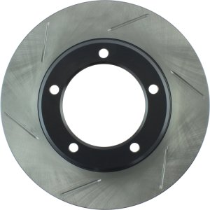 Toyota Land Cruiser Brake Rotor (1) - Front Right - Stoptech - Slotted Sport - Black - `98-`07