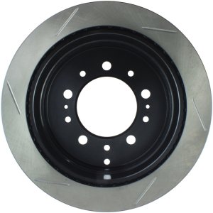 Toyota Land Cruiser Brake Rotor (1) - Rear Left - Stoptech - Slotted Sport - Black E-Coated - `98-`07
