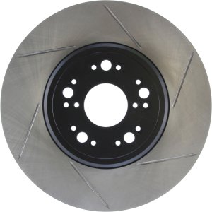 Lexus LS400 Brake Rotor (1) - Front Left - Stoptech - Slotted - Black - `95-`00