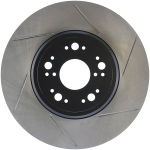 Lexus LS400 Brake Rotor (1) - Front Left - Stoptech - Slotted - Black - `95-`00