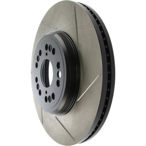 Lexus LS400 Brake Rotor (1) - Front Left - Stoptech - Slotted - Black - `95-`00