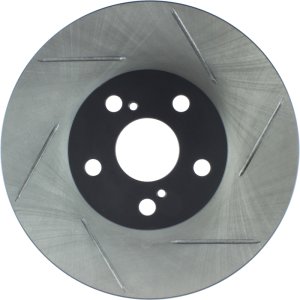 Toyota Matrix Brake Rotor (1) - Front Left - Stoptech - Slotted Sport - Black - `03-`08