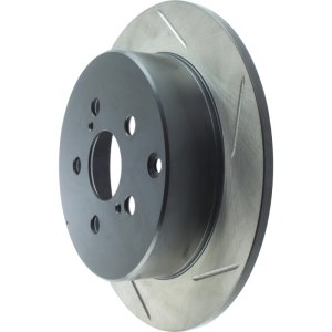 Pontiac Vibe Brake Rotor (1) - Rear Left - Stoptech - Slotted Sport - Black - `03-`08