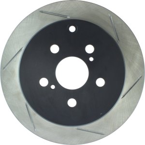 Toyota Celica Brake Rotor (1) - Rear Left - Stoptech - Slotted Sport - Black - `00-`05