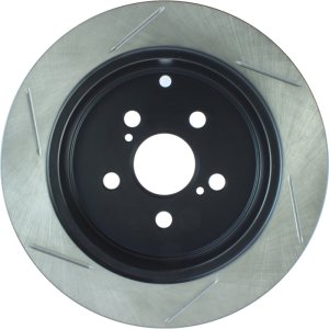 Toyota Corolla Brake Rotor (1) - Rear Left - Stoptech - Slotted Sport - Black - `05-`06