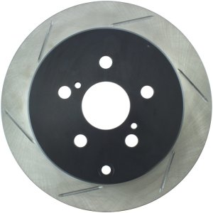 Toyota Corolla Brake Rotor (1) - Rear Right - Stoptech - Slotted Sport - Black - `05-`06 Toyota Corolla Brake Rotor (1) - Rear Right - Stoptech - Slotted Sport - Black - `05-`06