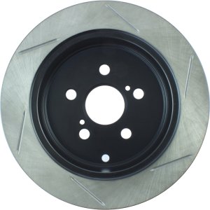 Toyota Corolla Brake Rotor (1) - Rear Right - Stoptech - Slotted Sport - Black - `05-`06 Toyota Corolla Brake Rotor (1) - Rear Right - Stoptech - Slotted Sport - Black - `05-`06