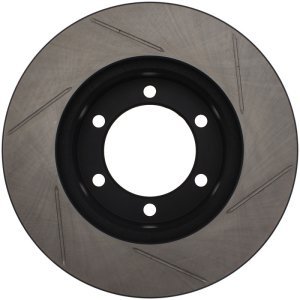 Toyota Sequoia Brake Rotor (1) - Front Right - Stoptech - Slotted Sport - Black - `01-`07