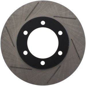 Toyota Tundra Brake Rotor (1) - Front Right - Stoptech - Slotted Sport - Black - `00-`06