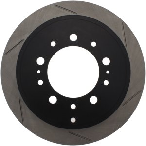 Toyota Tundra Brake Rotor (1) - Rear Left - Stoptech - Slotted Sport - Black - `07-`19