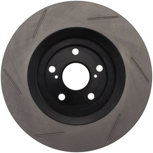 Lexus NX300h Brake Rotors (1) - Front Left - Stoptech - Slotted Sport - Black - `15-`20