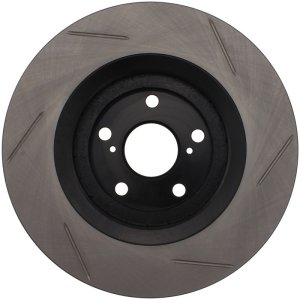 Toyota Highlander Brake Rotor (1) - Front Right - Stoptech - Slotted Sport - Black - `08-`19