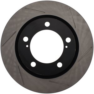 Toyota Land Cruiser Brake Rotor (1) - Front Left - Stoptech - Slotted Sport - Black - `08-`19