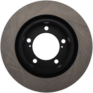 Toyota Land Cruiser Brake Rotor (1) - Front Left - Stoptech - Slotted Sport - Black - `08-`19