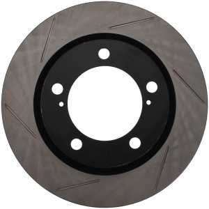 Toyota Land Cruiser Brake Rotor (1) - Front Right - Stoptech - Slotted Sport - Black - `08-`19