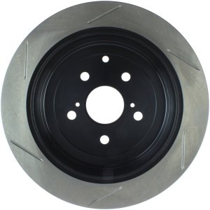Lexus RX450h Brake Rotor (1) - Rear Left - Stoptech - Slotted Sport - Black E-Coated - `10-`15