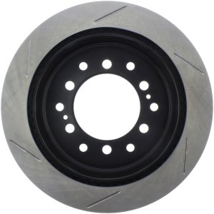 Toyota FJ Cruiser Brake Rotor (1) - Rear Left - Stoptech - Slotted - Black - `10-`14
