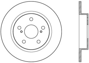 Scion tC Brake Rotor (1) - Rear Right - Stoptech - Slotted Sport - Black - `11-`16