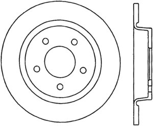 Mazda Mazdaspeed 3 Brake Rotor (1) - Rear Right - Stoptech - Slotted Cryo - Black - `07-`09
