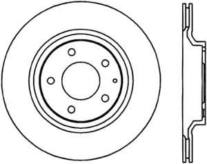 Mazda RX-8 Brake Rotor (1) - Rear Right - Stoptech - Slotted Cryo - Black - `04-`11