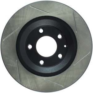 Mazda RX 8 Brake Rotor (1) - Rear Right - Stoptech - Sport Suspension Only, Slotted - Black - `04-`11