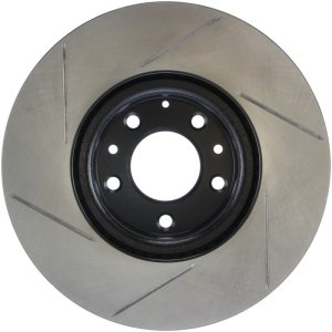 Mazda 6 Brake Rotor (1) - Front Left - Stoptech - Slotted Sport - Black - `06-`07