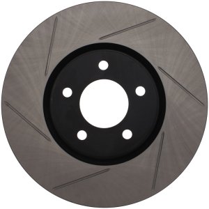 Mazda Mazdaspeed3 Brake Rotor (1) - Front Right - Stoptech - Slotted Sport - Black - `07-`09